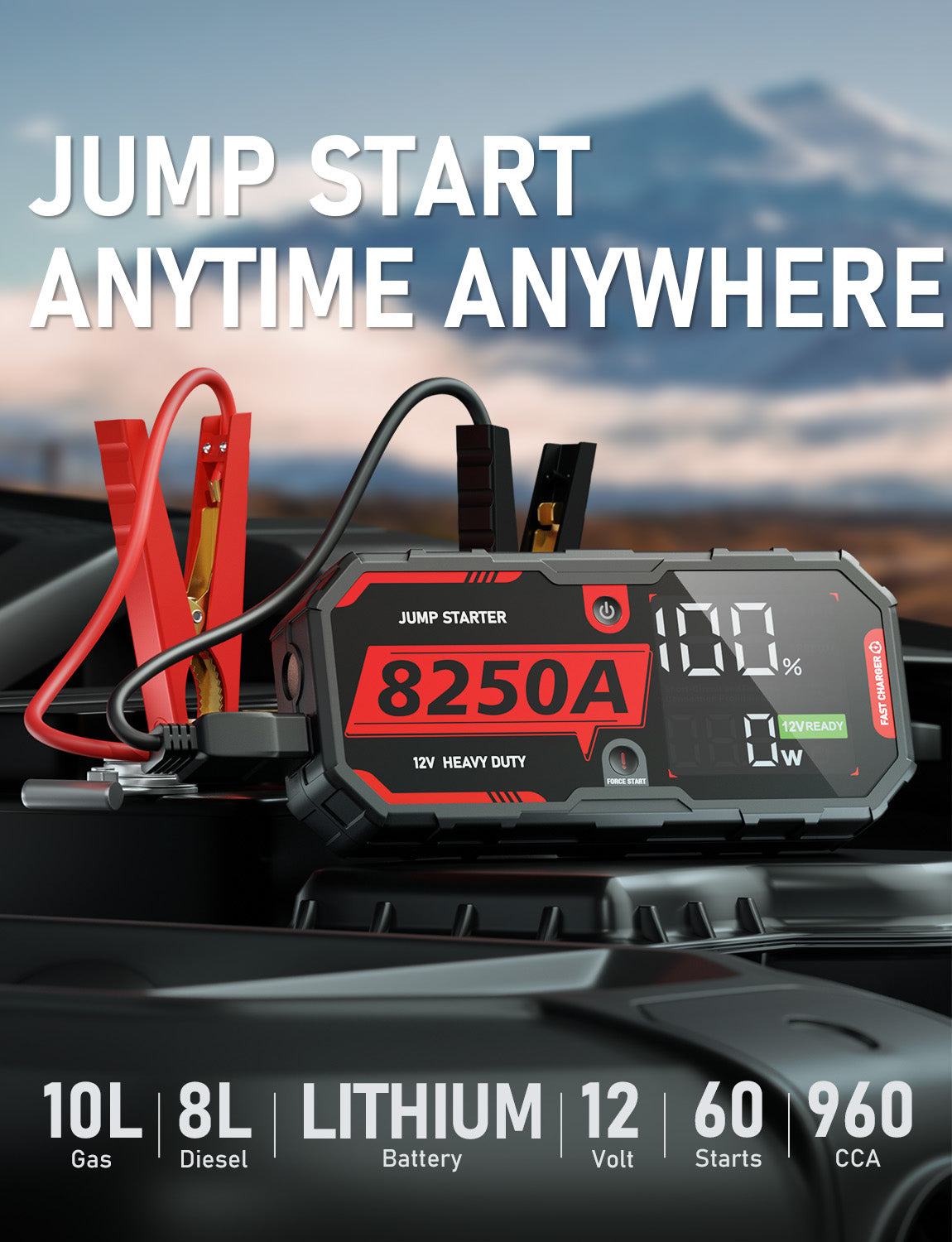 8250A Jump Starter Heavy Duty Battery Jump Starter Battery Pack